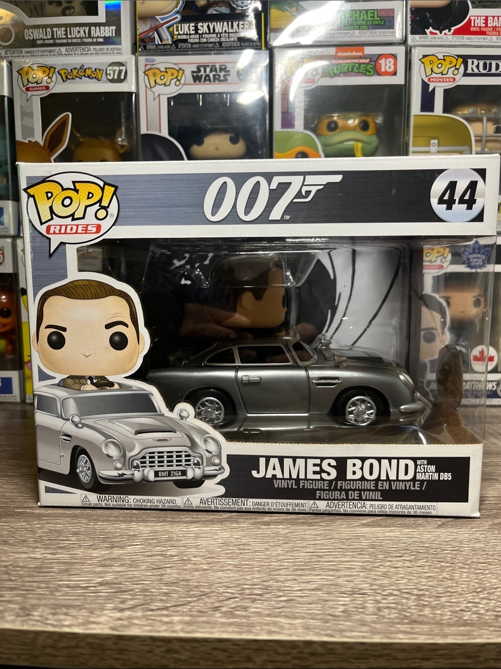 Funko Pop! Rides James Bond with Silver Aston Martin DB5
